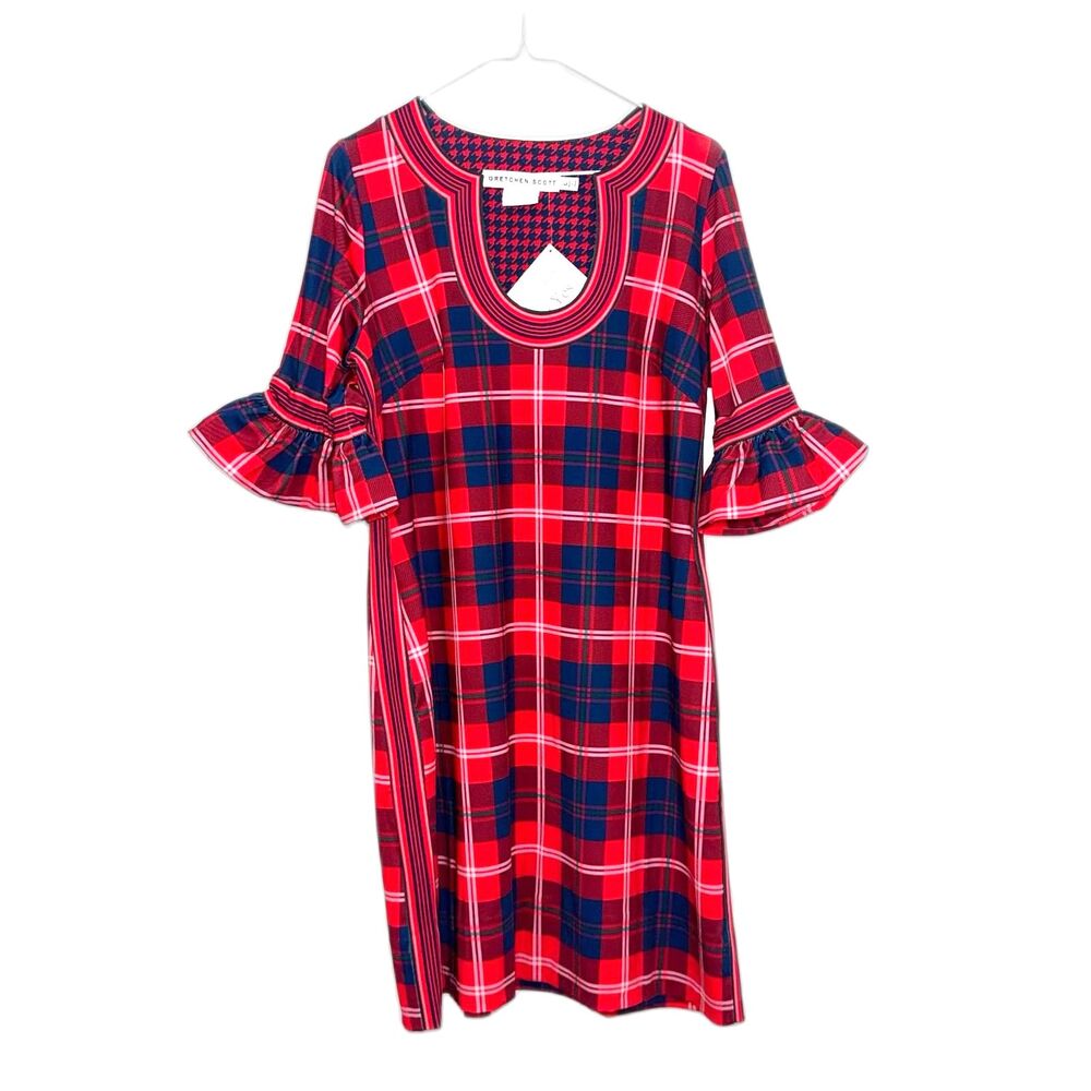 Gretchen Scott Shake Your Tushy Dress - Middleton Plaid Red L